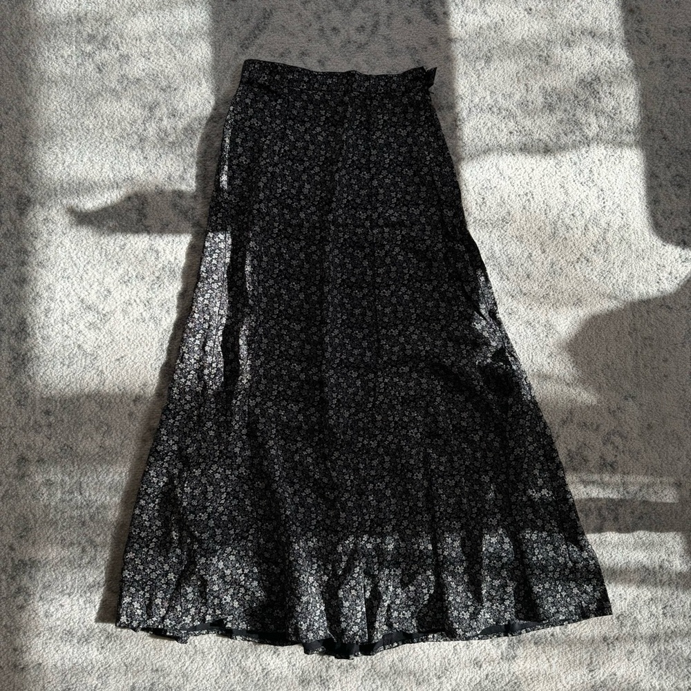 1990s Floral Skirt